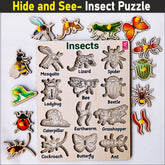 Wooden Insects Peg Board - EKW0280